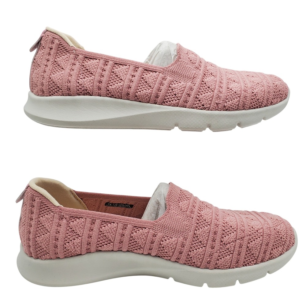 Spenco Orthotic Comfort Crochet Knit Slip On Shoes Rose Pink Women's Size 7 - Picture 5 of 8